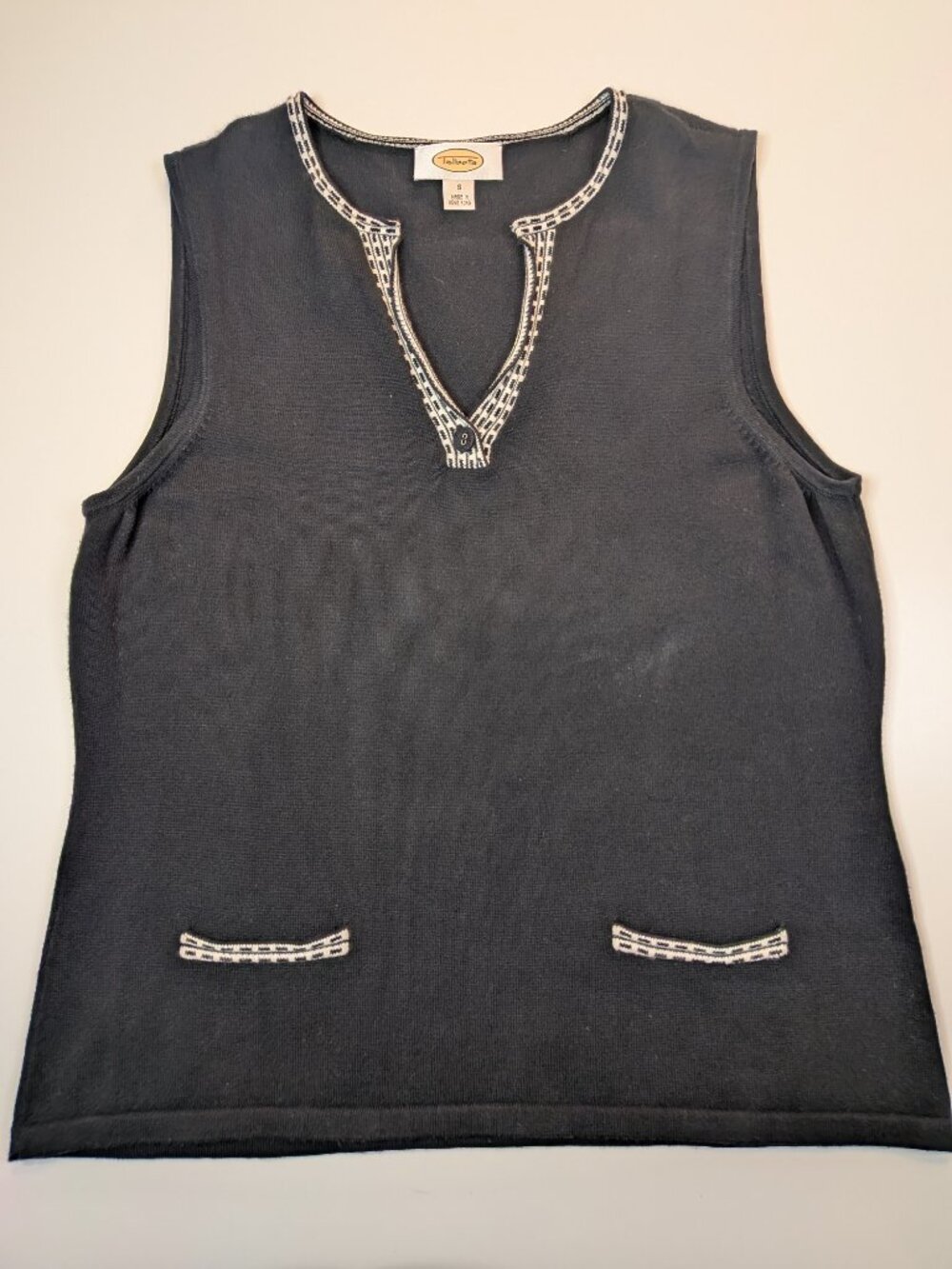 Talbots Women’s Small Black Sleeveless Knit Top